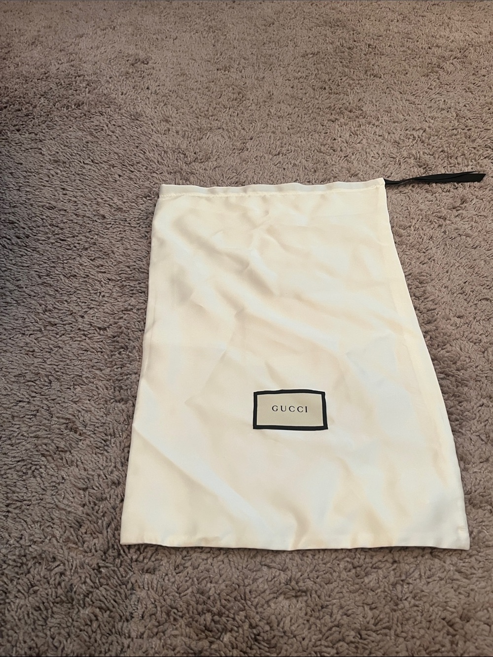 Gucci Cream Drawstring Dust Bag silk